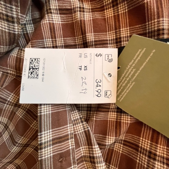 Plaid Brown Women's Dress - Picture 9 of 9